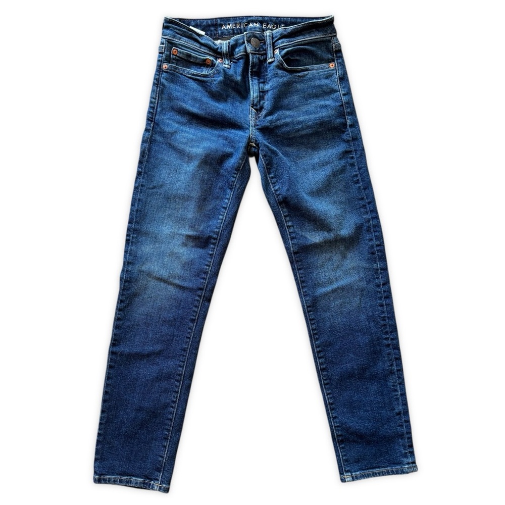 American Eagle Airflex+ Slim Straight Jeans Men’s 26 x 28 AE Blue Denim